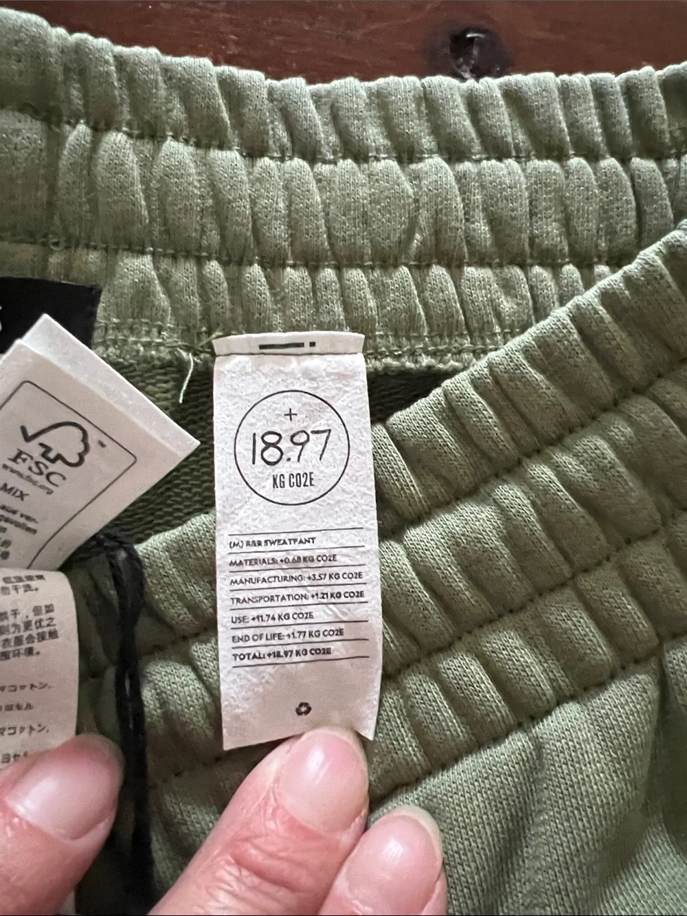 allbirds Sage Green Men's Jogger Sweatpants - Picture 2 of 8